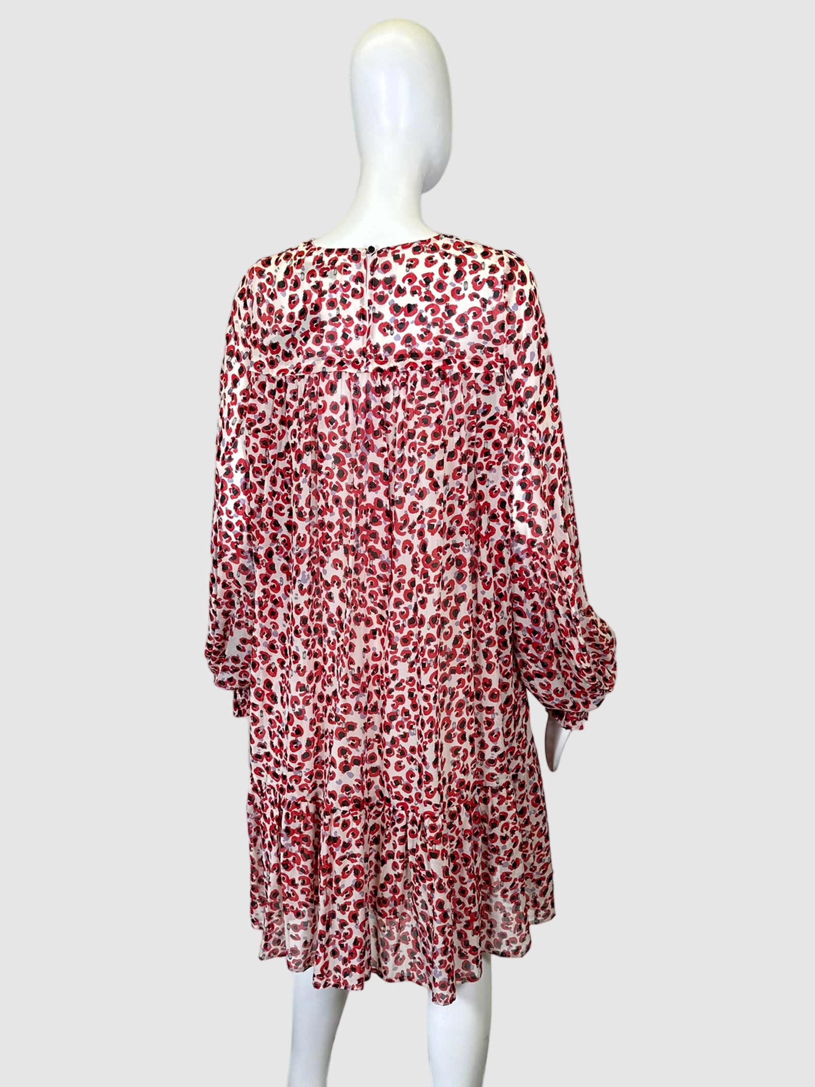 Poppy Floral Print Shift Dress - Size 40