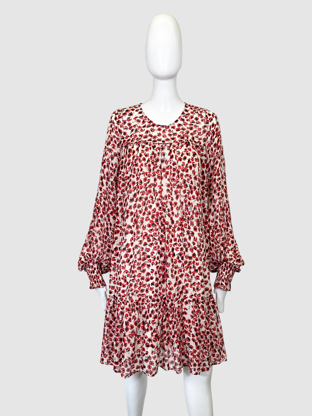Poppy Floral Print Shift Dress - Size 40
