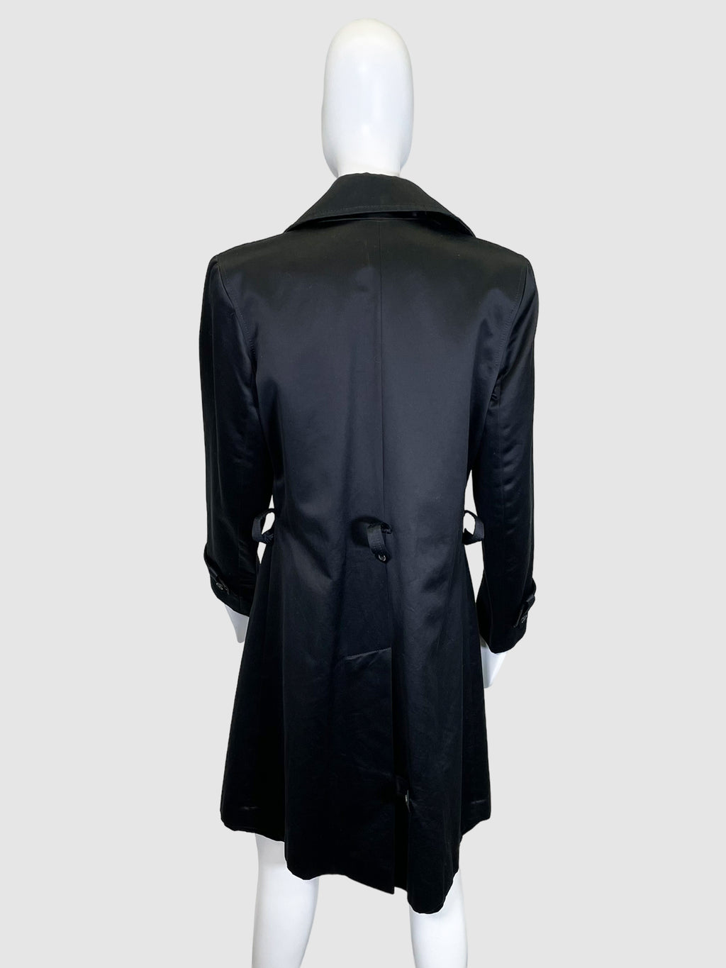 Satin Effect Trench Coat - Size 12