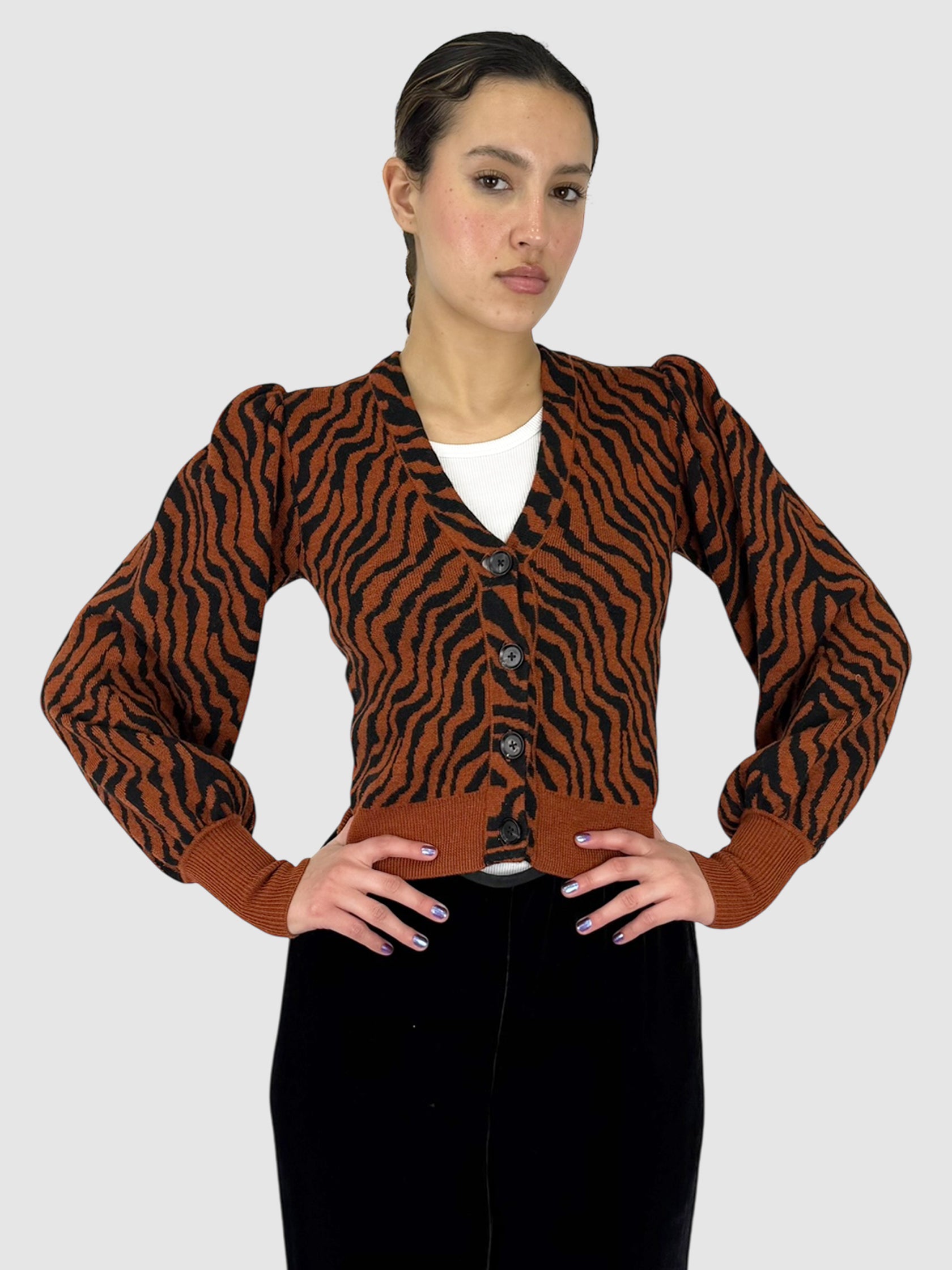 Zebra Print Cardigan