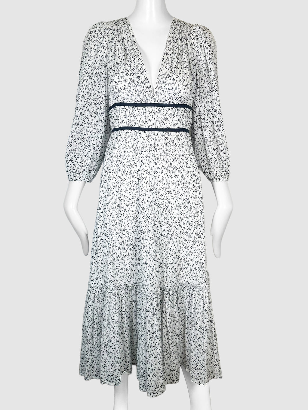 V-Neck Midi Dress - Size 0