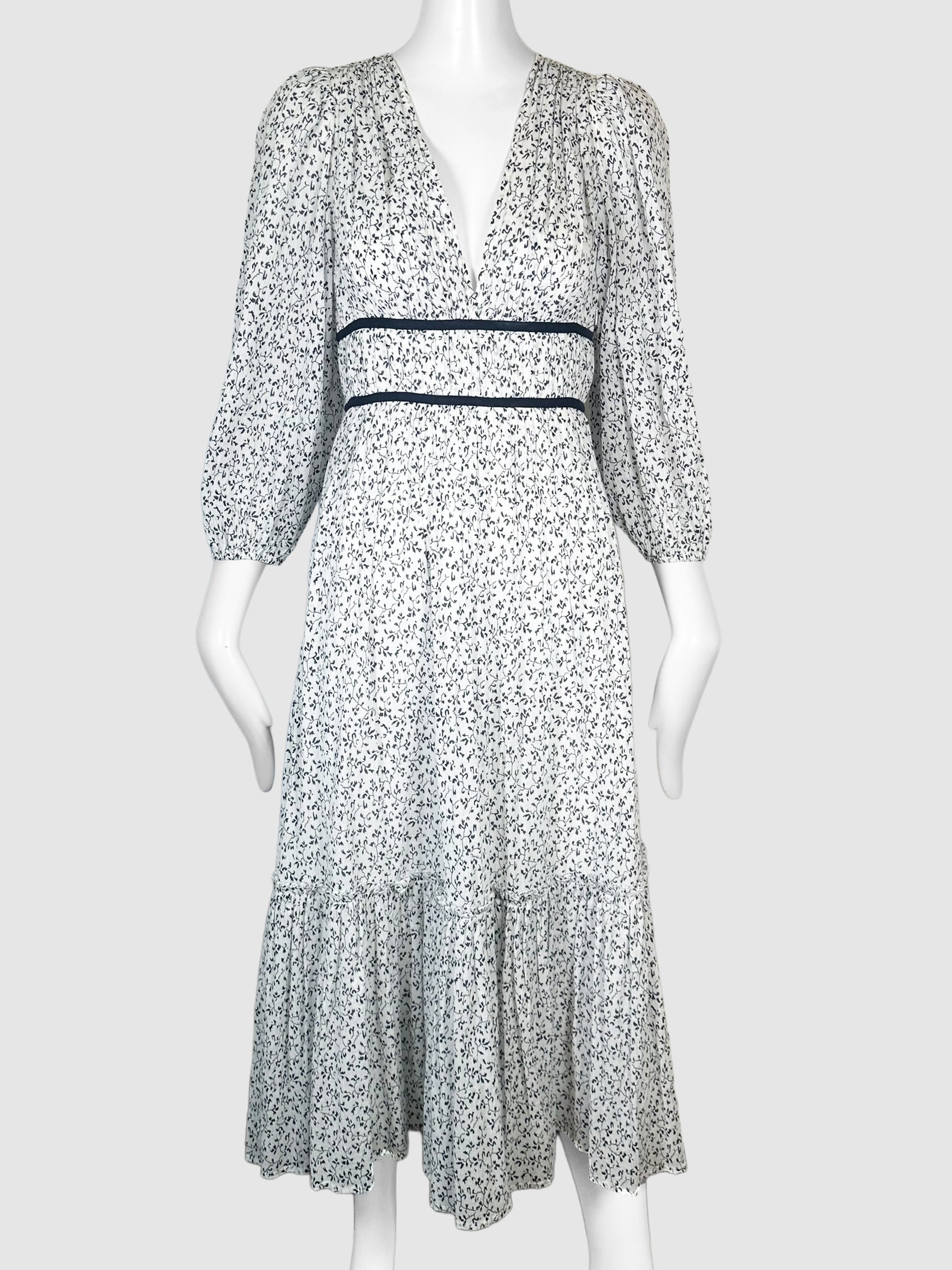 V-Neck Midi Dress - Size 0