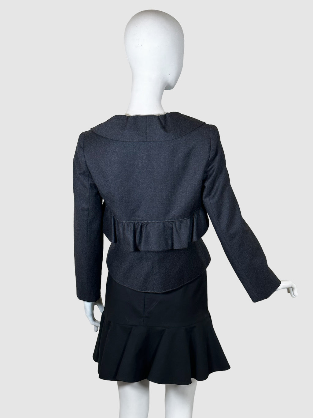 Valentino Single-Breasted Ruffled Blazer - Size 8