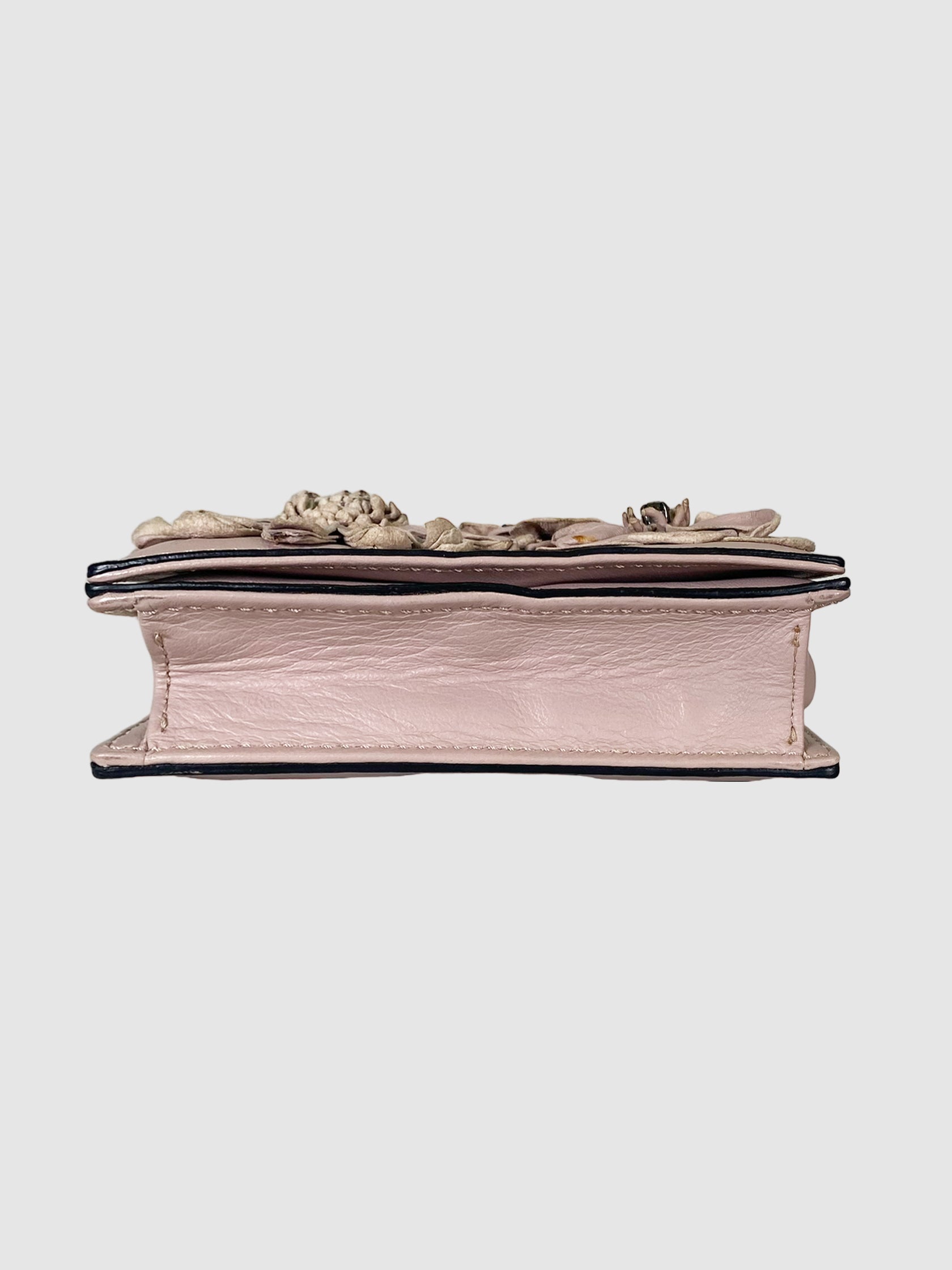 Valentino Leather Floral Mini Crossbody Bag
