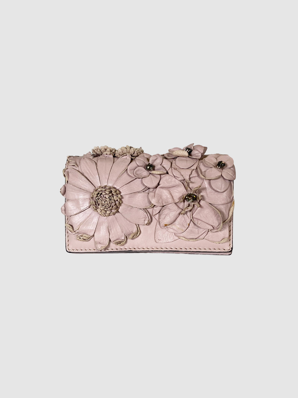 Valentino Leather Floral Mini Crossbody Bag