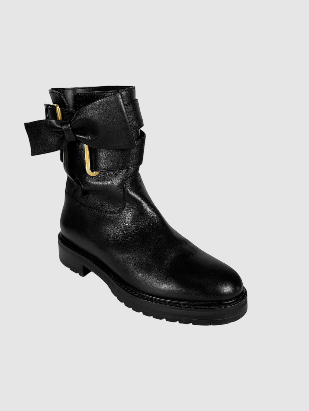 Bow Accent Moto Boots - Size 36.5