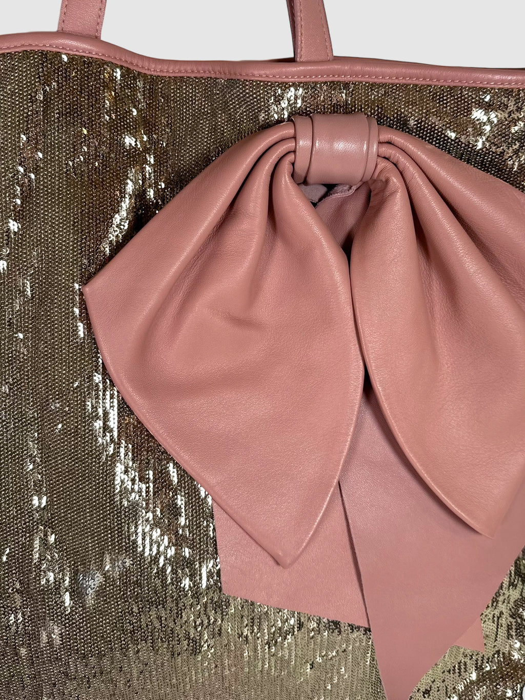 Sequinned Bow Tote Bag