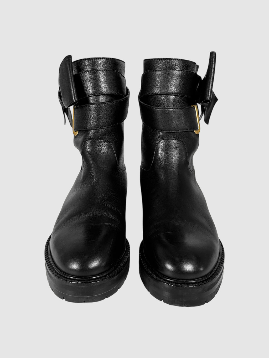 Bow Accent Moto Boots - Size 36.5
