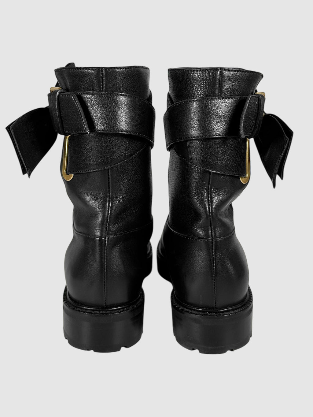 Bow Accent Moto Boots - Size 36.5