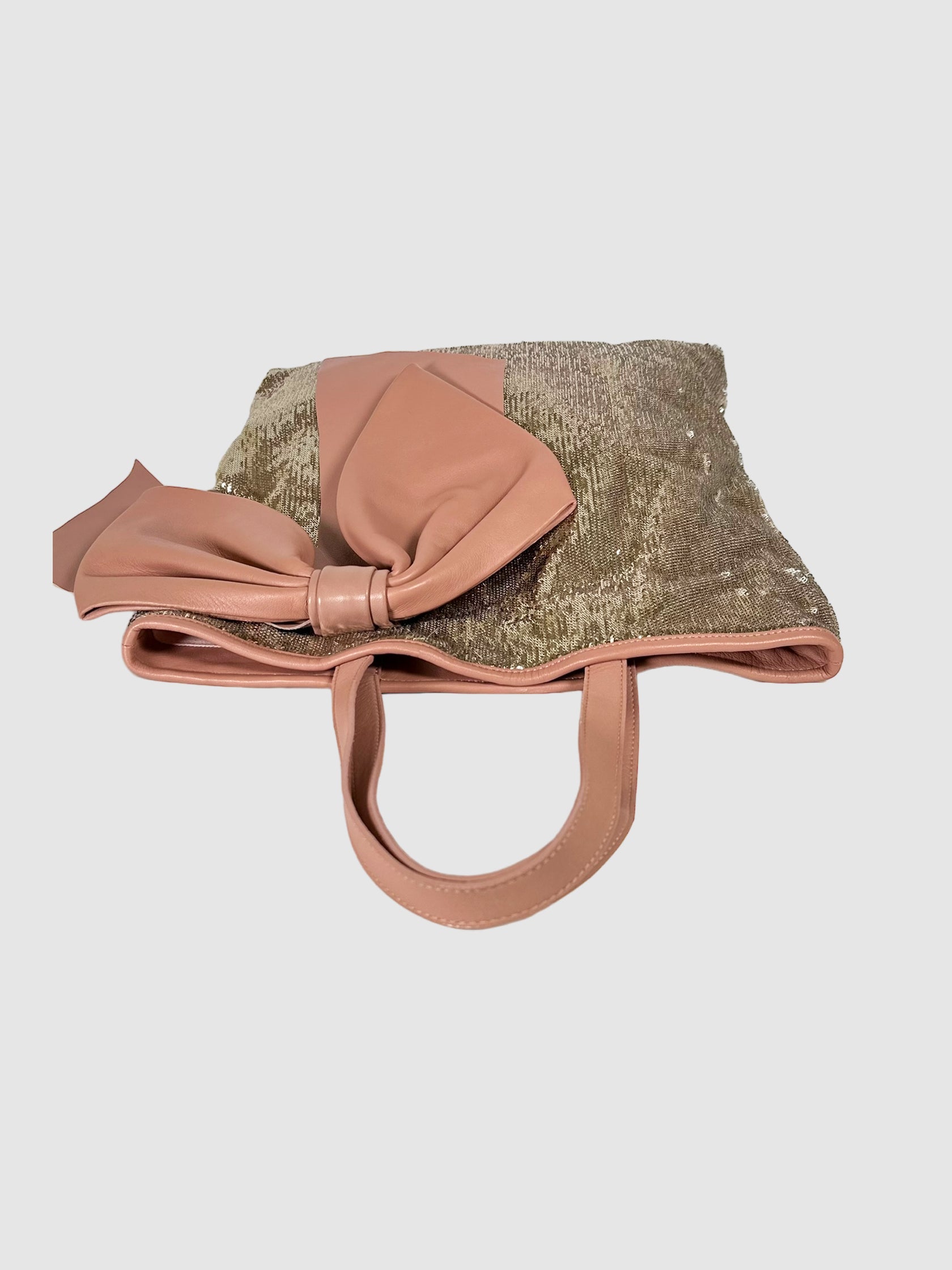 Sequinned Bow Tote Bag