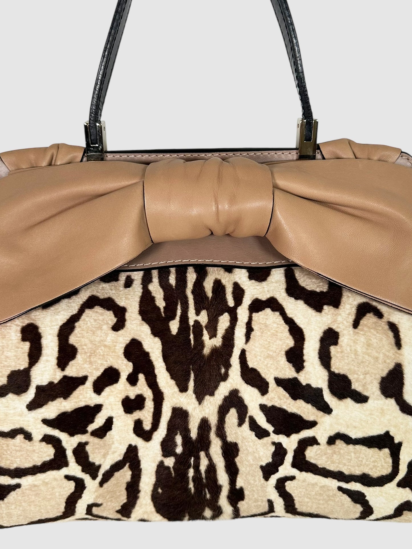 Leopard Aphrodite Bow Tote