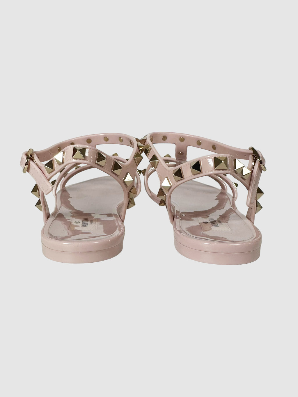 Rockstud T-Strap Flat Sandals - Size 40