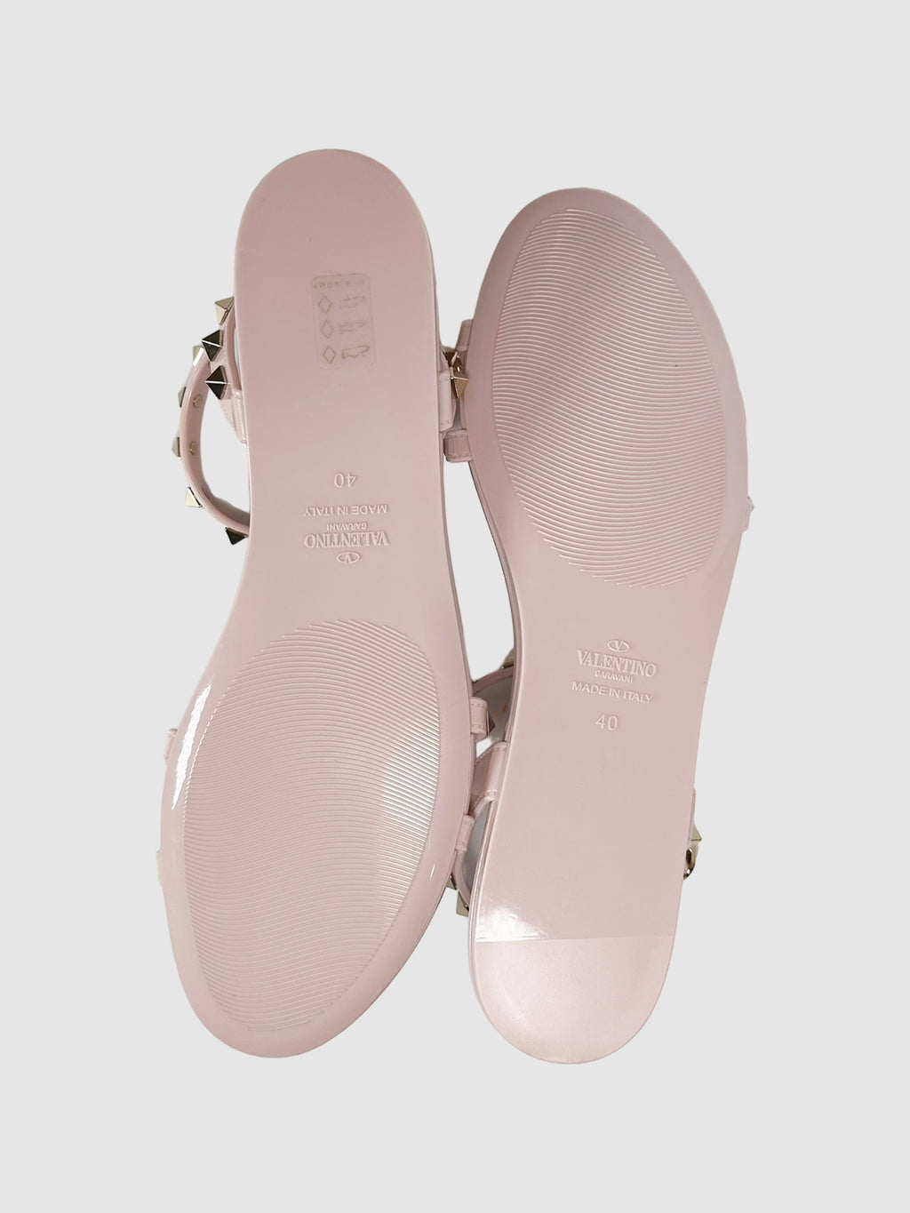 Rockstud T-Strap Flat Sandals - Size 40