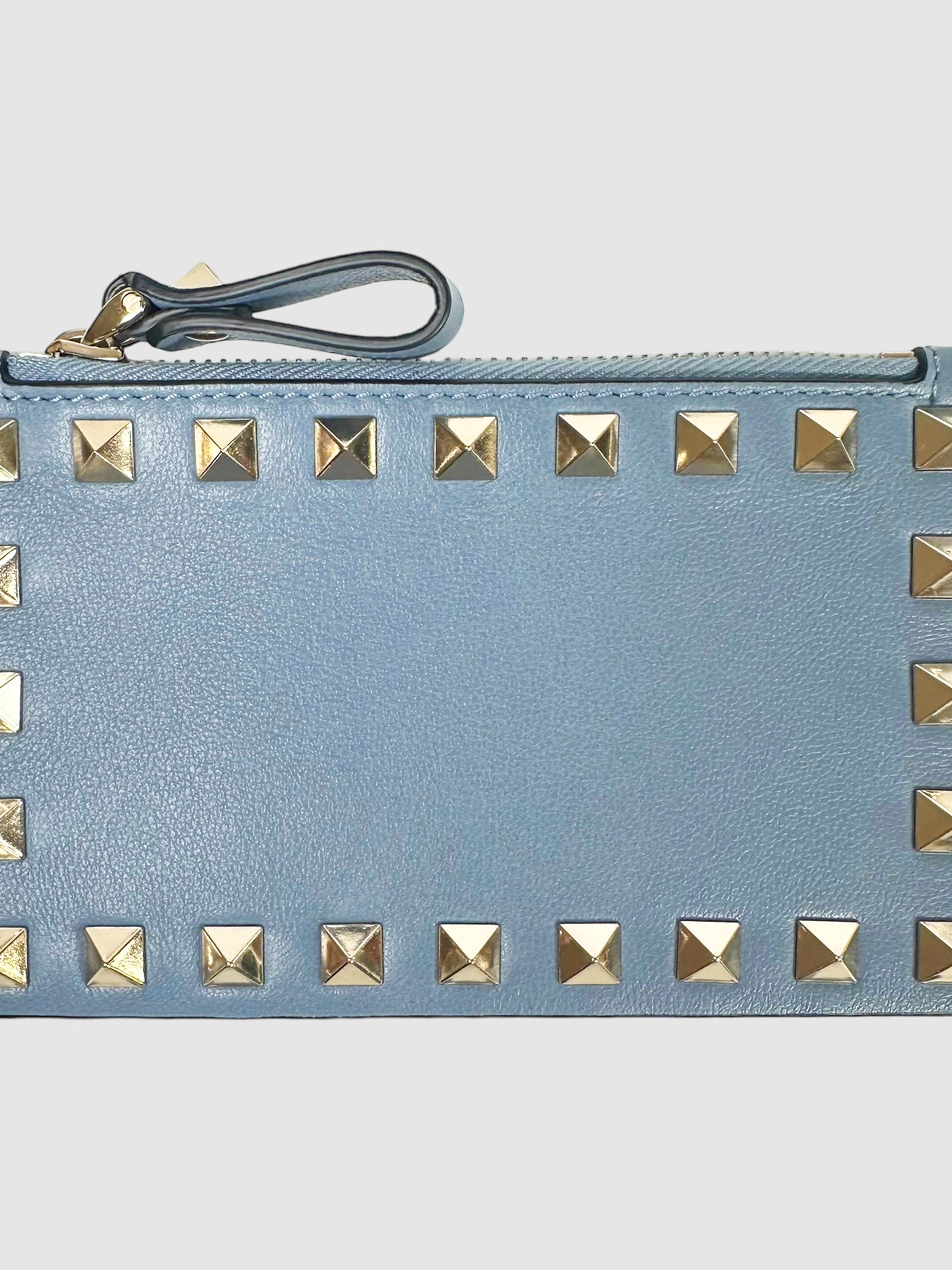 Rockstud Zip Card Holder