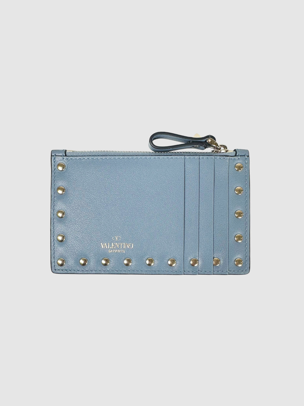 Rockstud Zip Card Holder