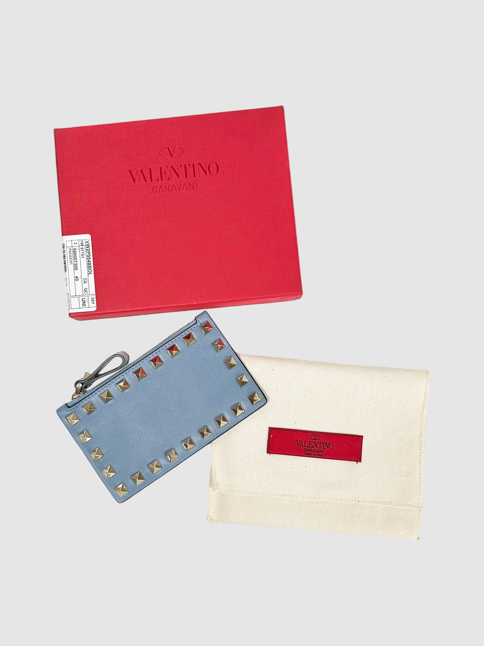 Rockstud Zip Card Holder