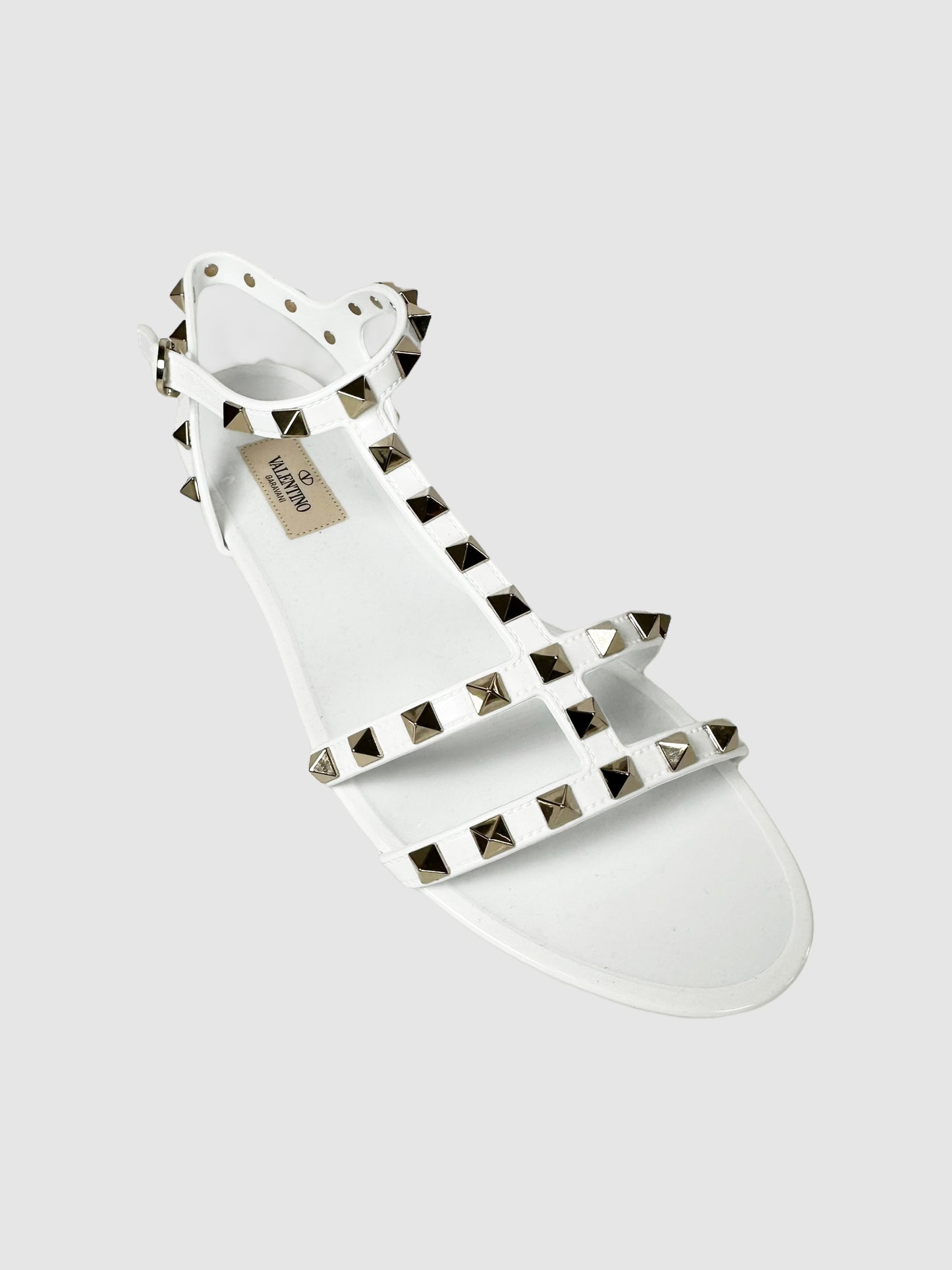 Rockstud T-Strap Flat Sandals - Size 40