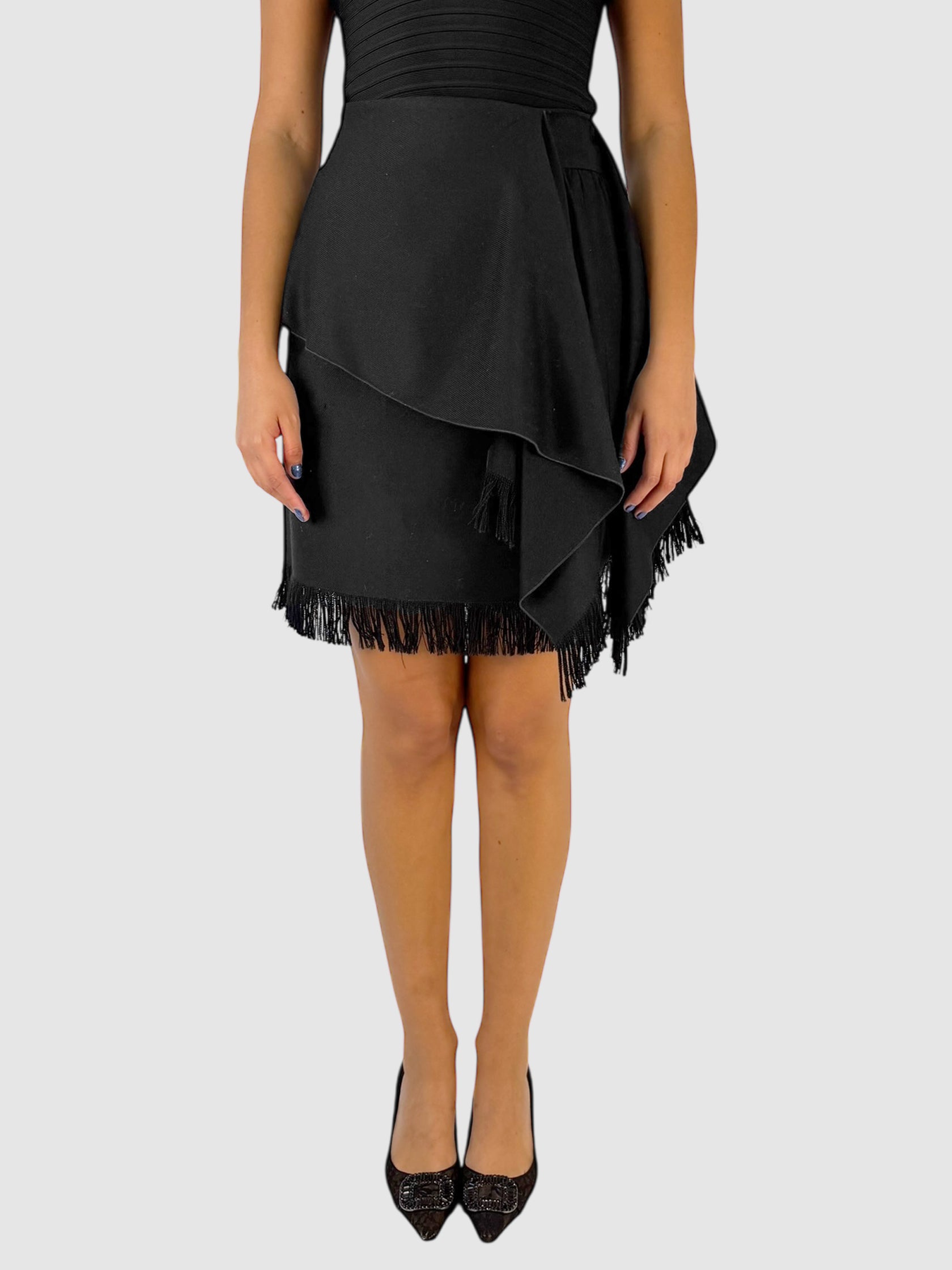Fringed Mini Skirt
