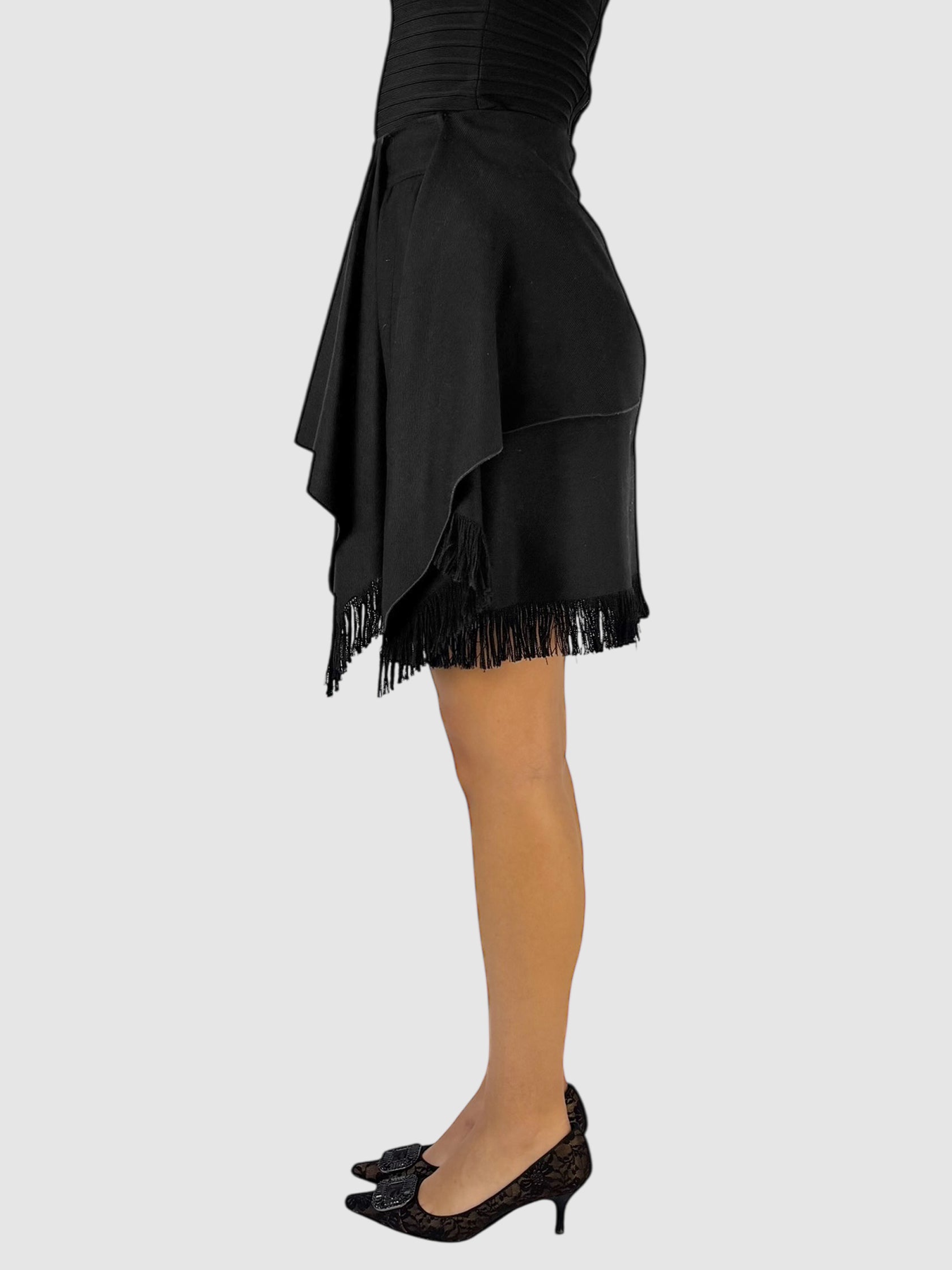 Fringed Mini Skirt