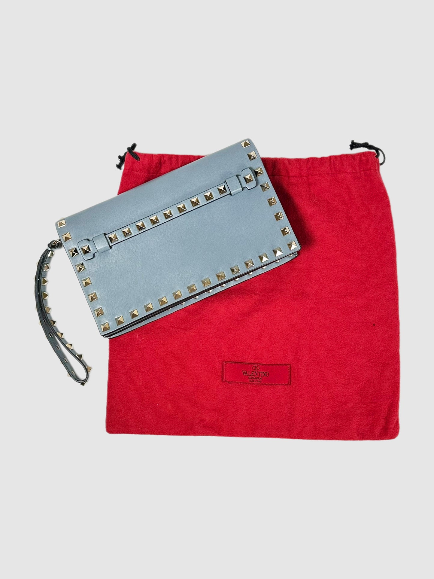 Nappa Rockstud Wristlet Clutch