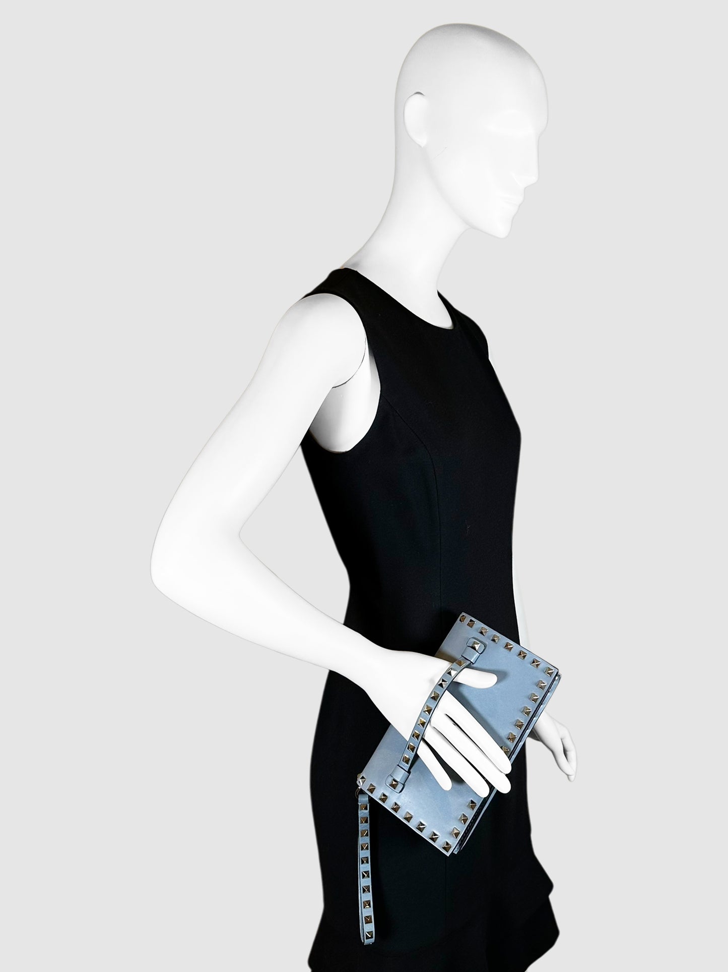 Nappa Rockstud Wristlet Clutch