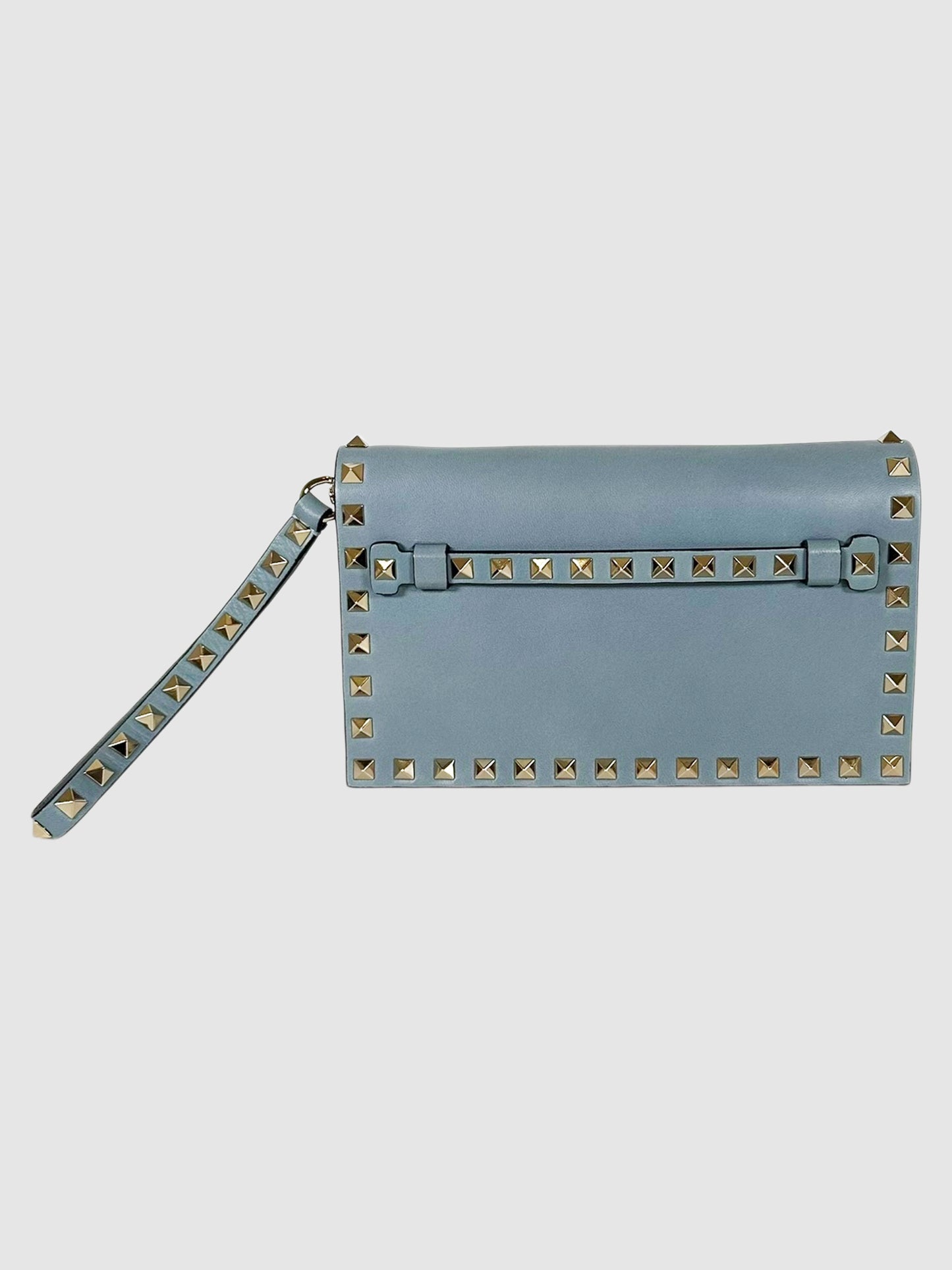 Nappa Rockstud Wristlet Clutch