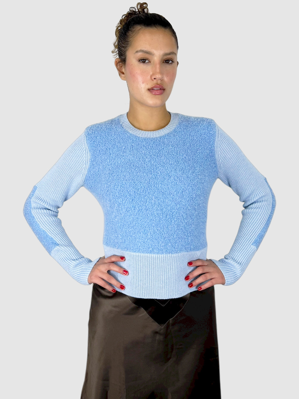 Wool Two-Tone Sweater