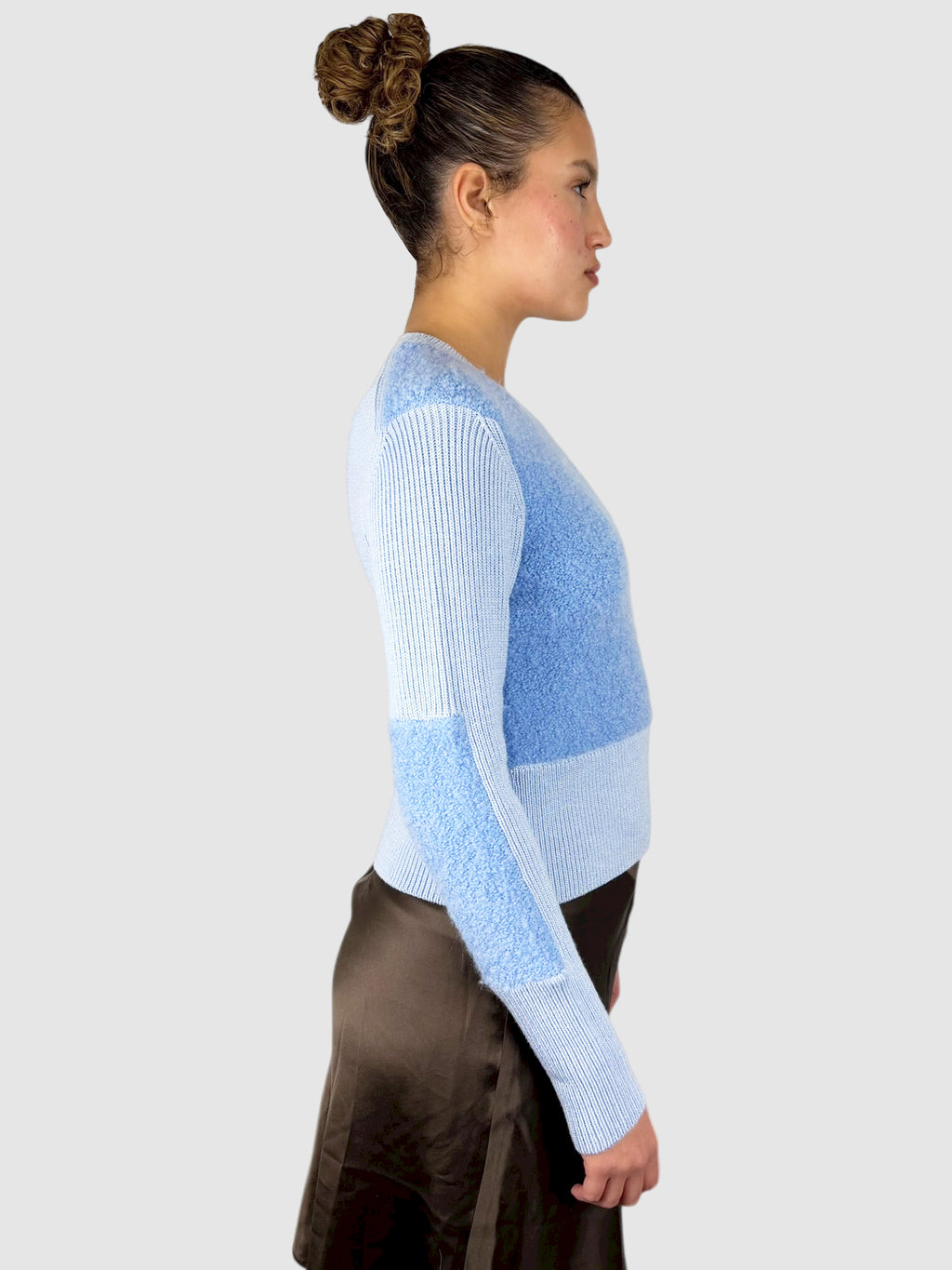 Wool Two-Tone Sweater