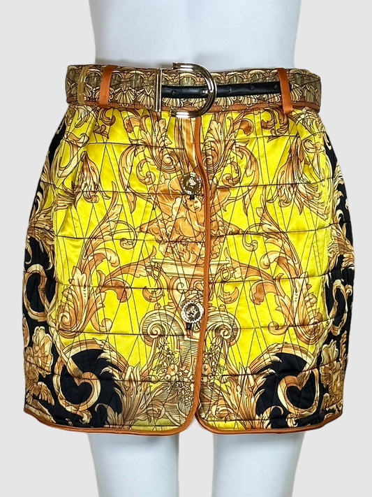Versace Silk Yellow Mini Skirt - Size 38