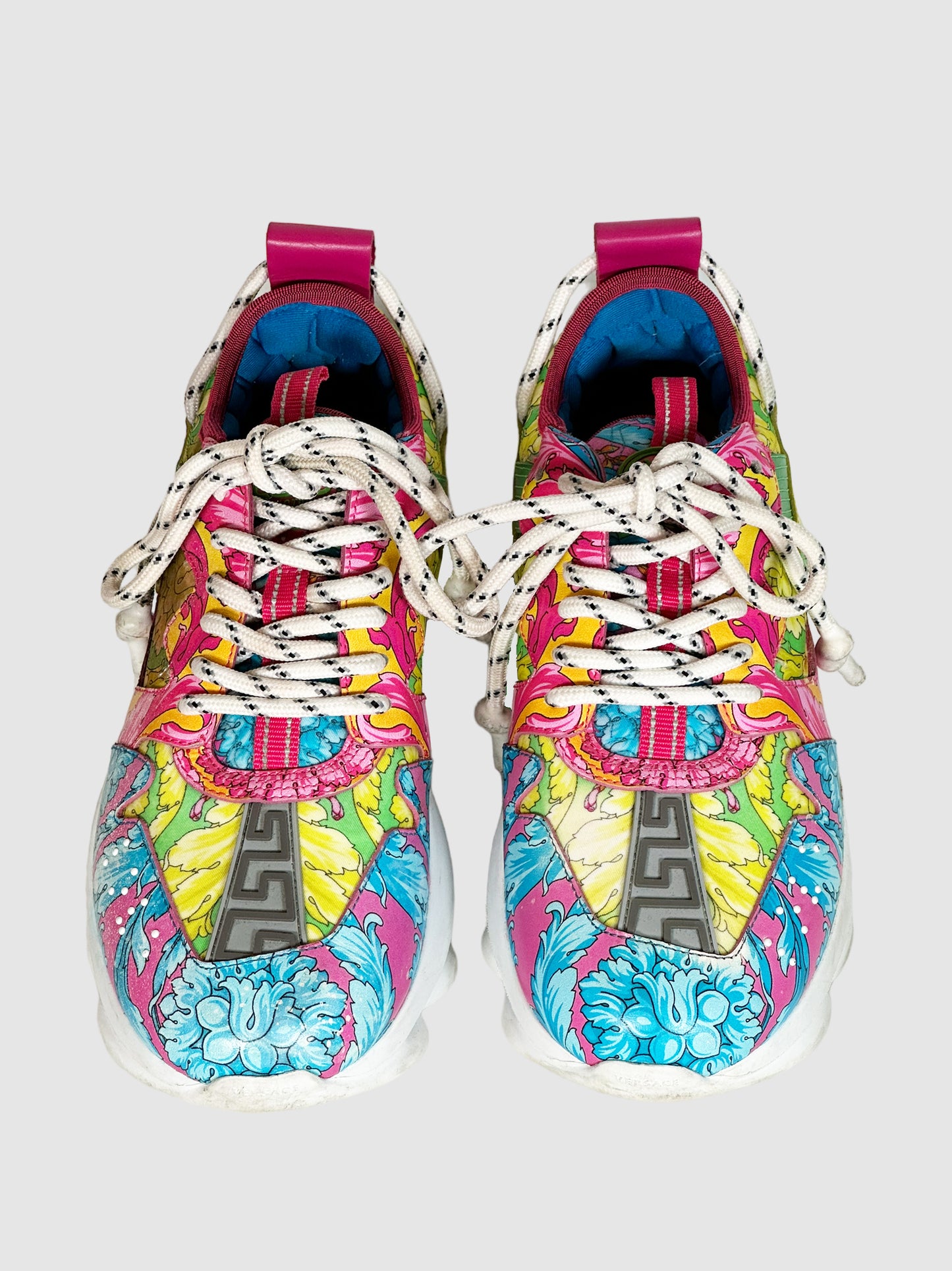 Versace Printed Low Top Sneakers - Size 38.5