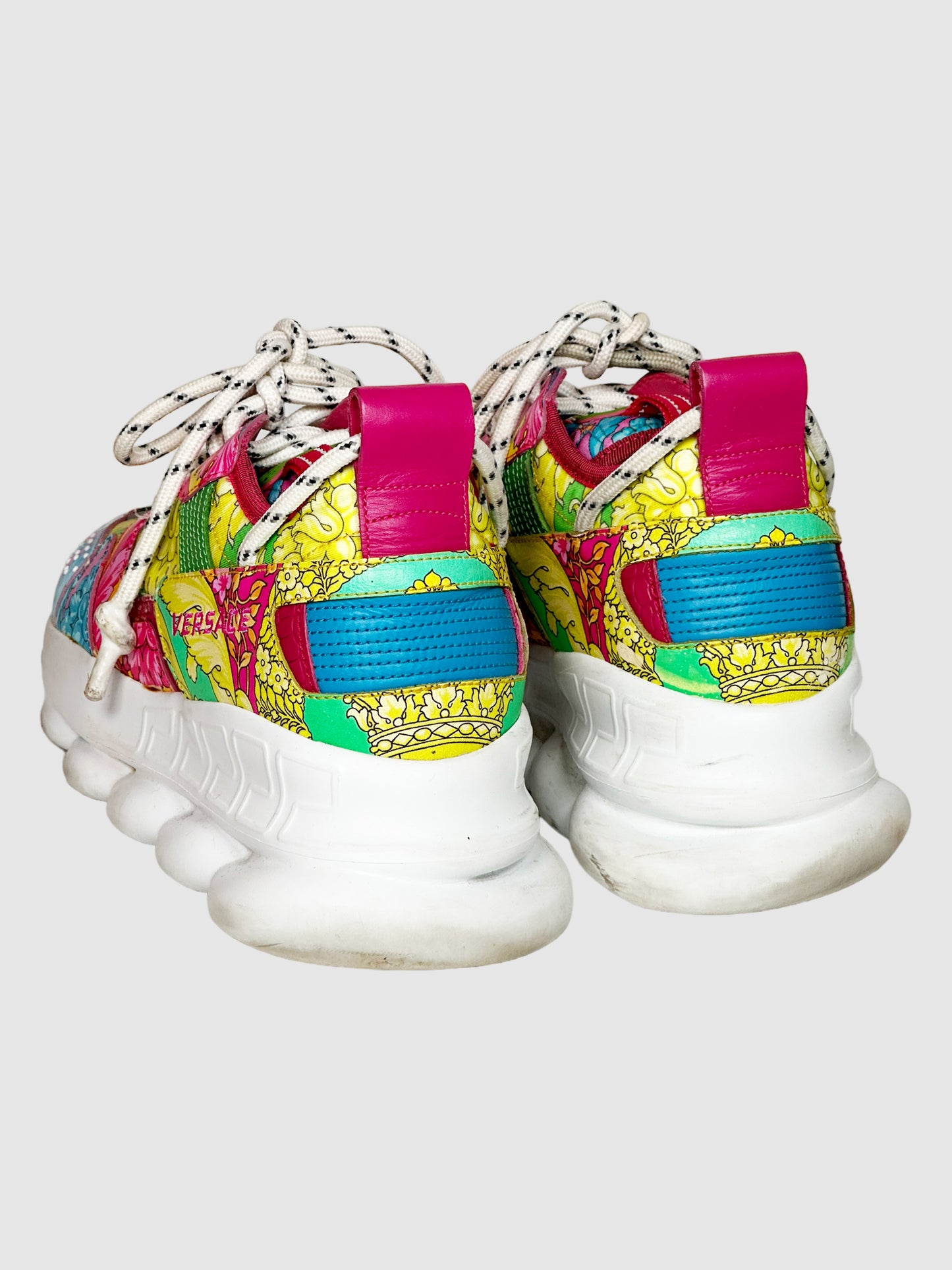 Versace Printed Low Top Sneakers - Size 38.5