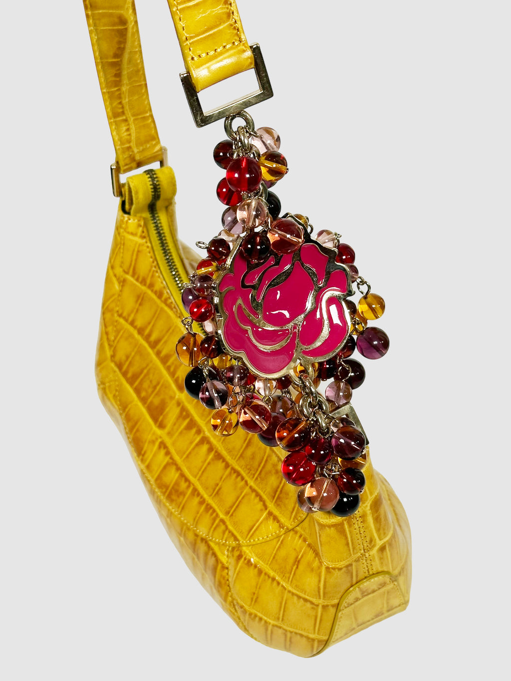 Embossed Leather Mini Shoulder Bag