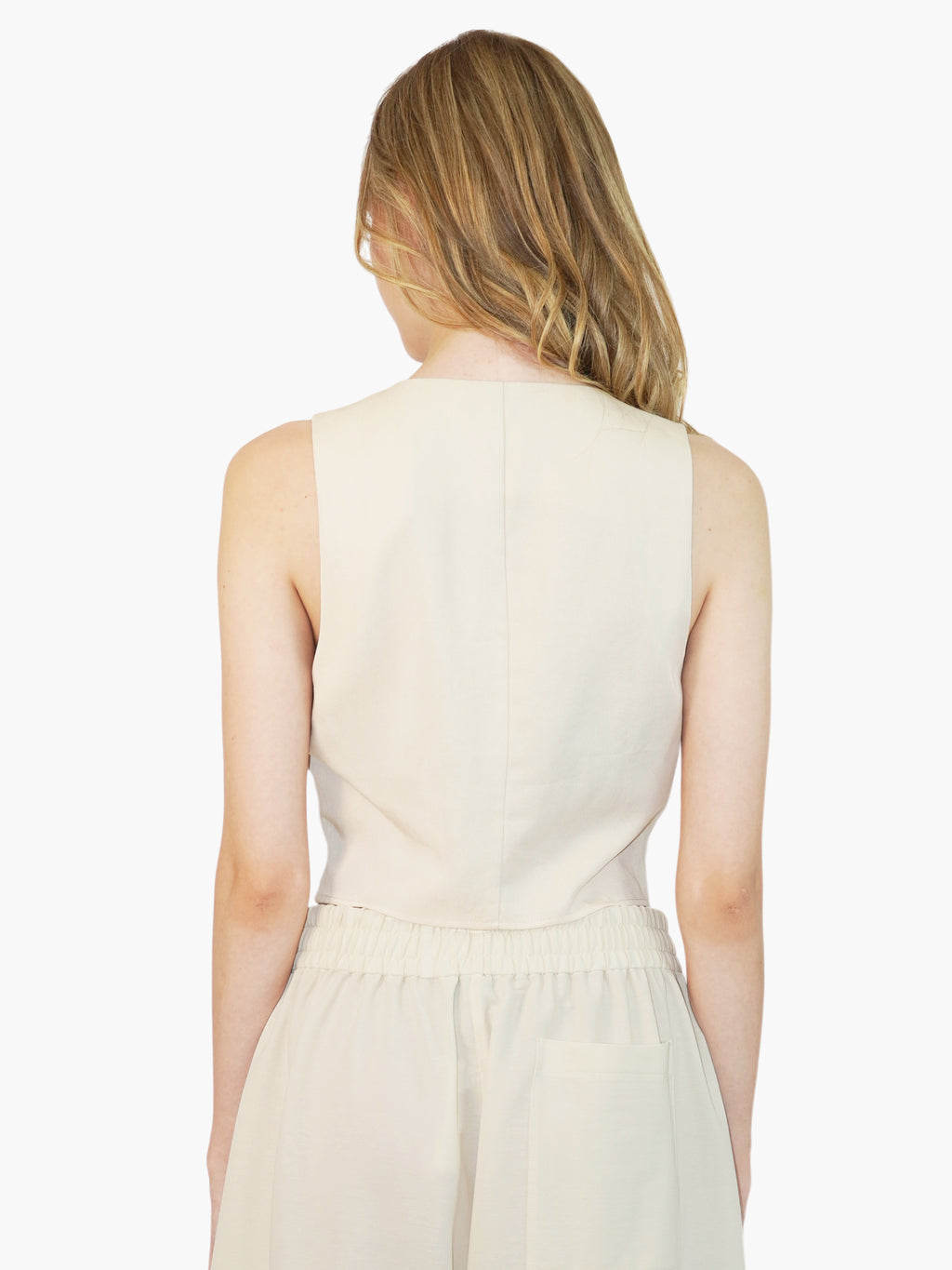 Cropped Button-Up Vest
