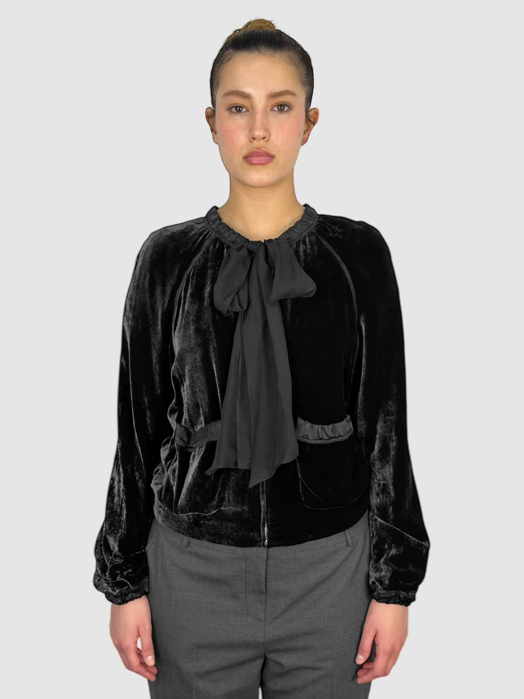 Velvet Zip-Up Jacket