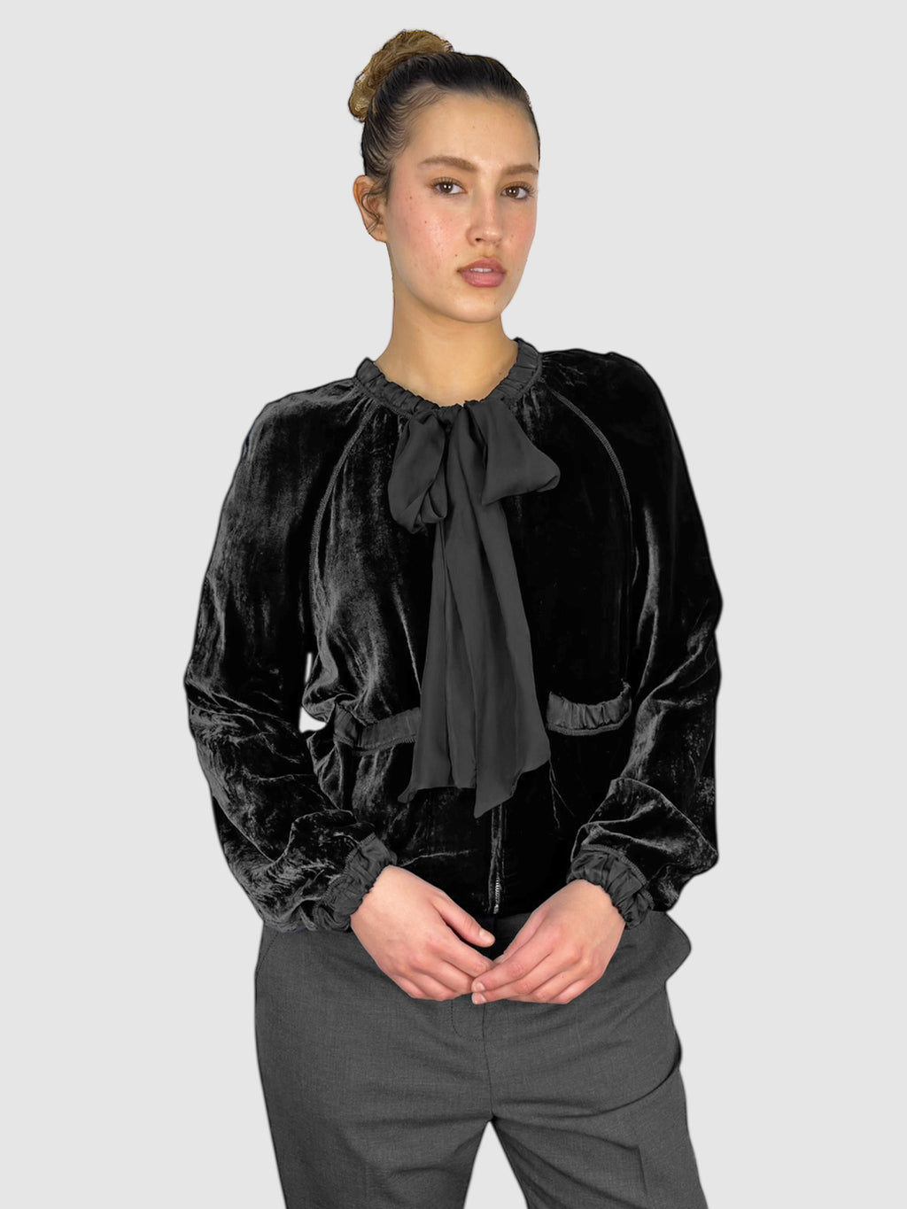 Velvet Zip-Up Jacket