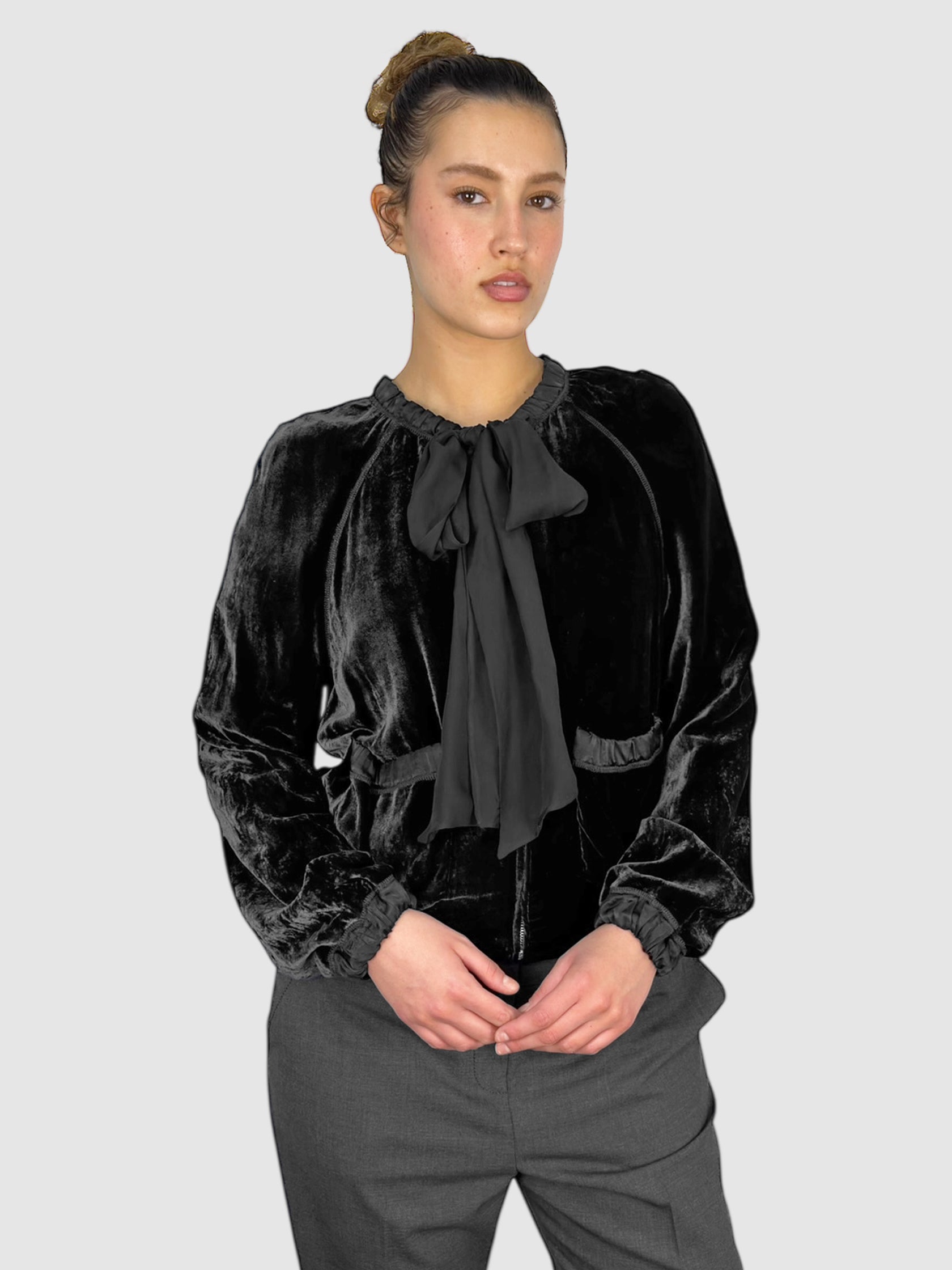 Velvet Zip-Up Jacket