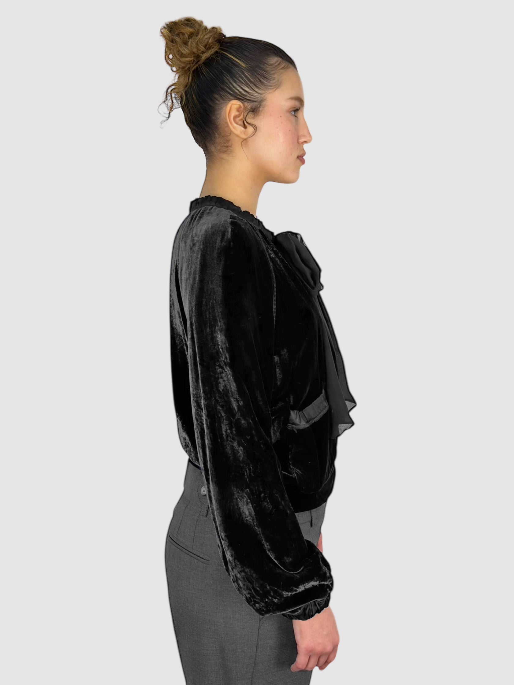 Velvet Zip-Up Jacket