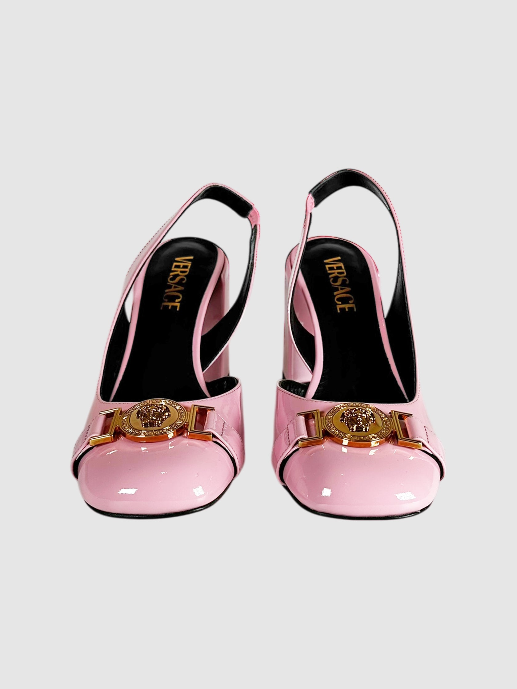 Slingback Block Heel Pumps