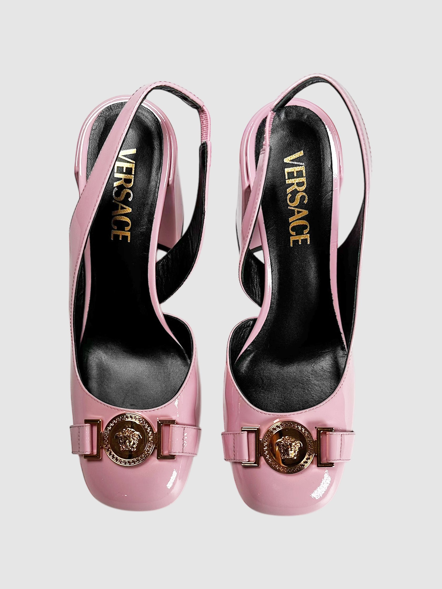 Slingback Block Heel Pumps