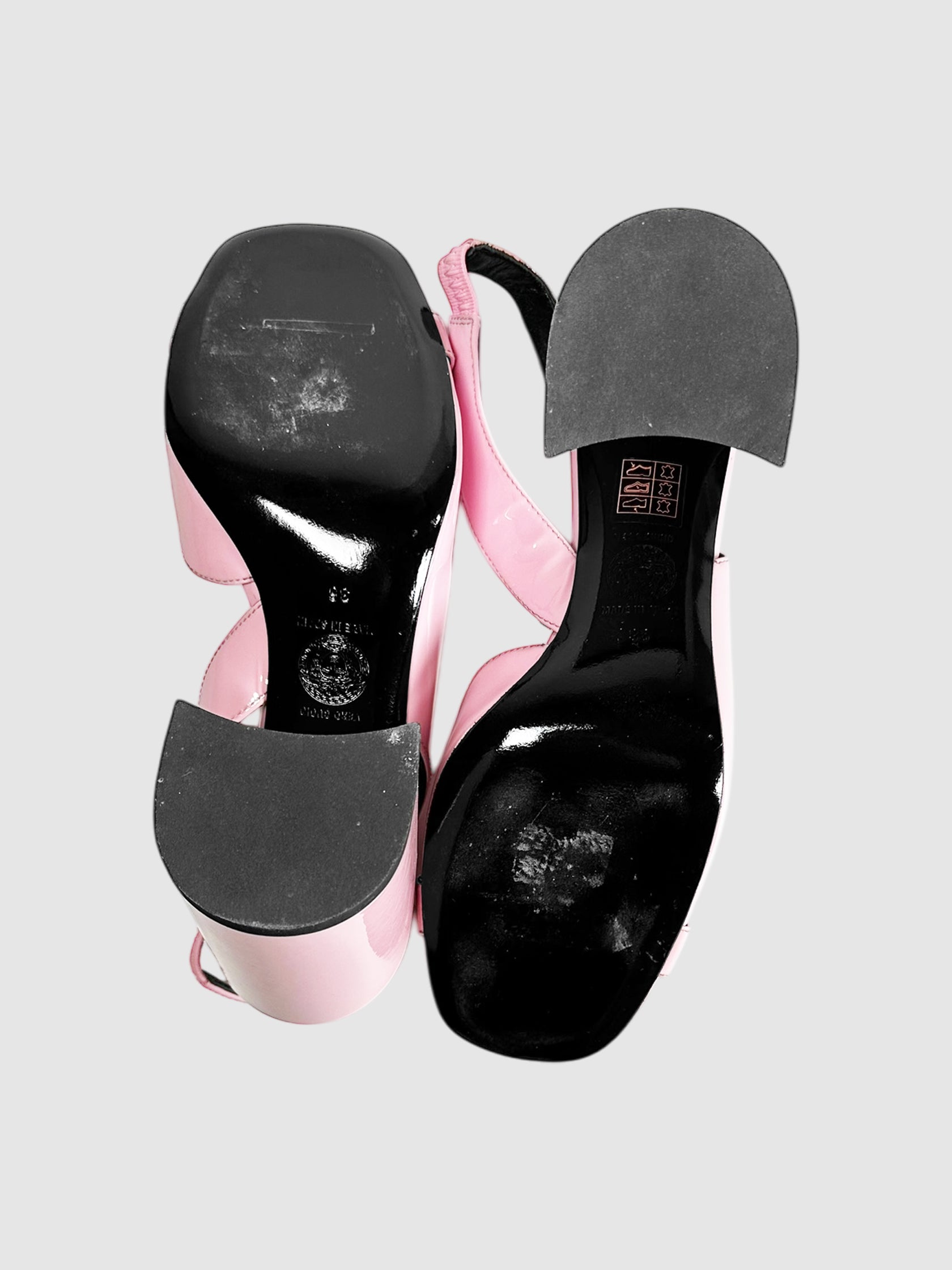 Slingback Block Heel Pumps