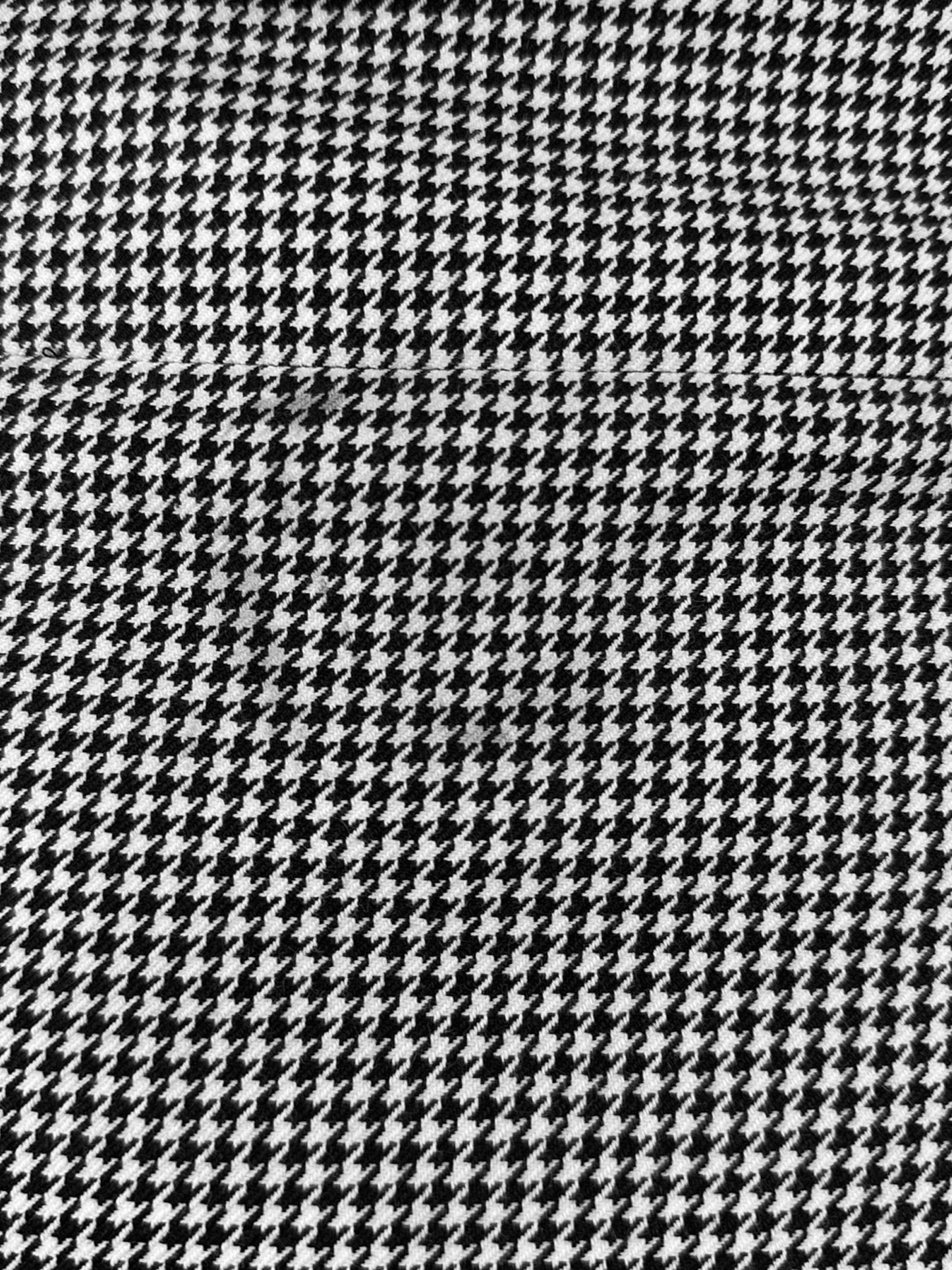 Houndstooth Exposed Zipper Mini Skirt - Size 40