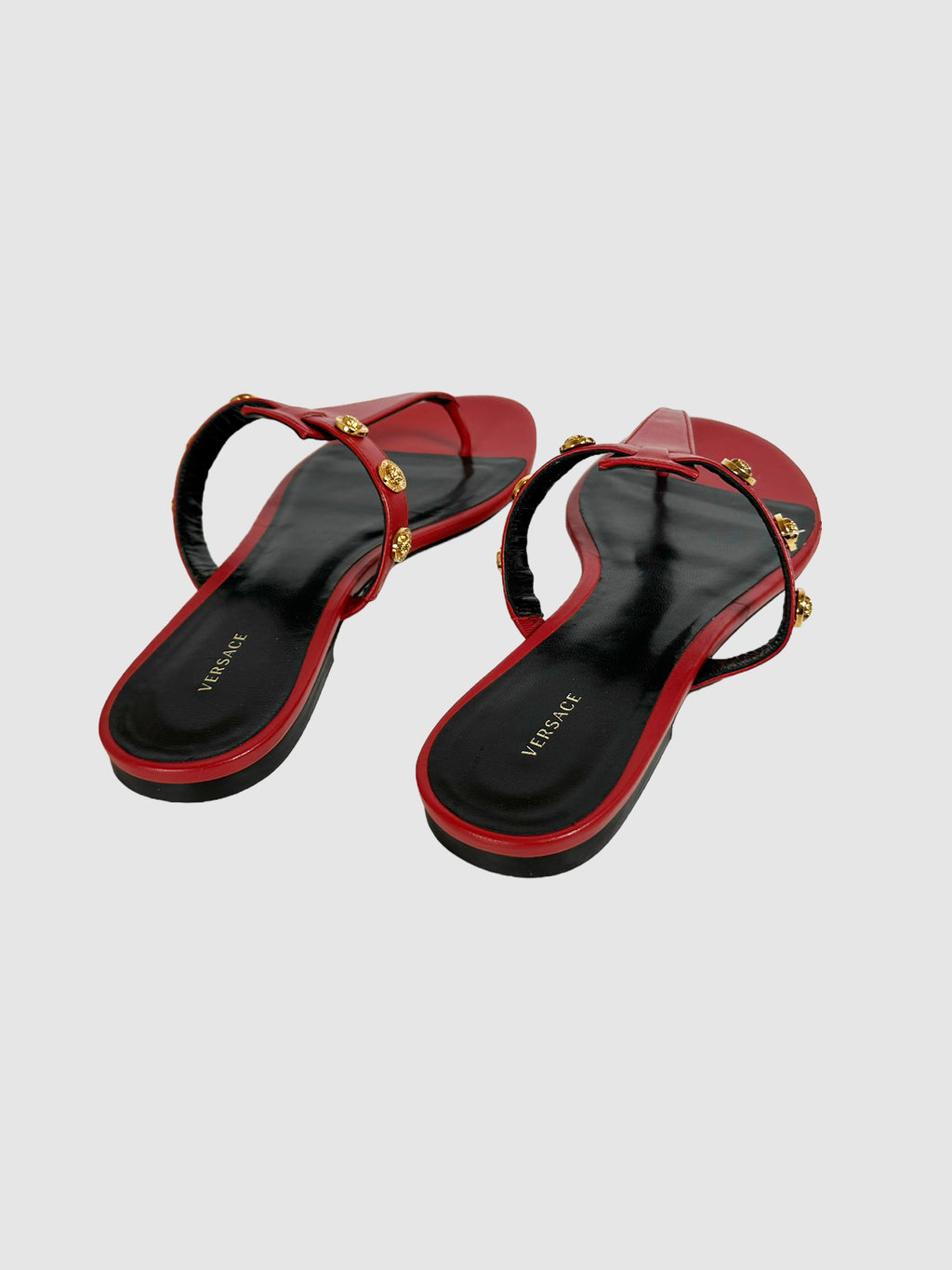 Medusa Studded T-Strap Sandals - Size 40