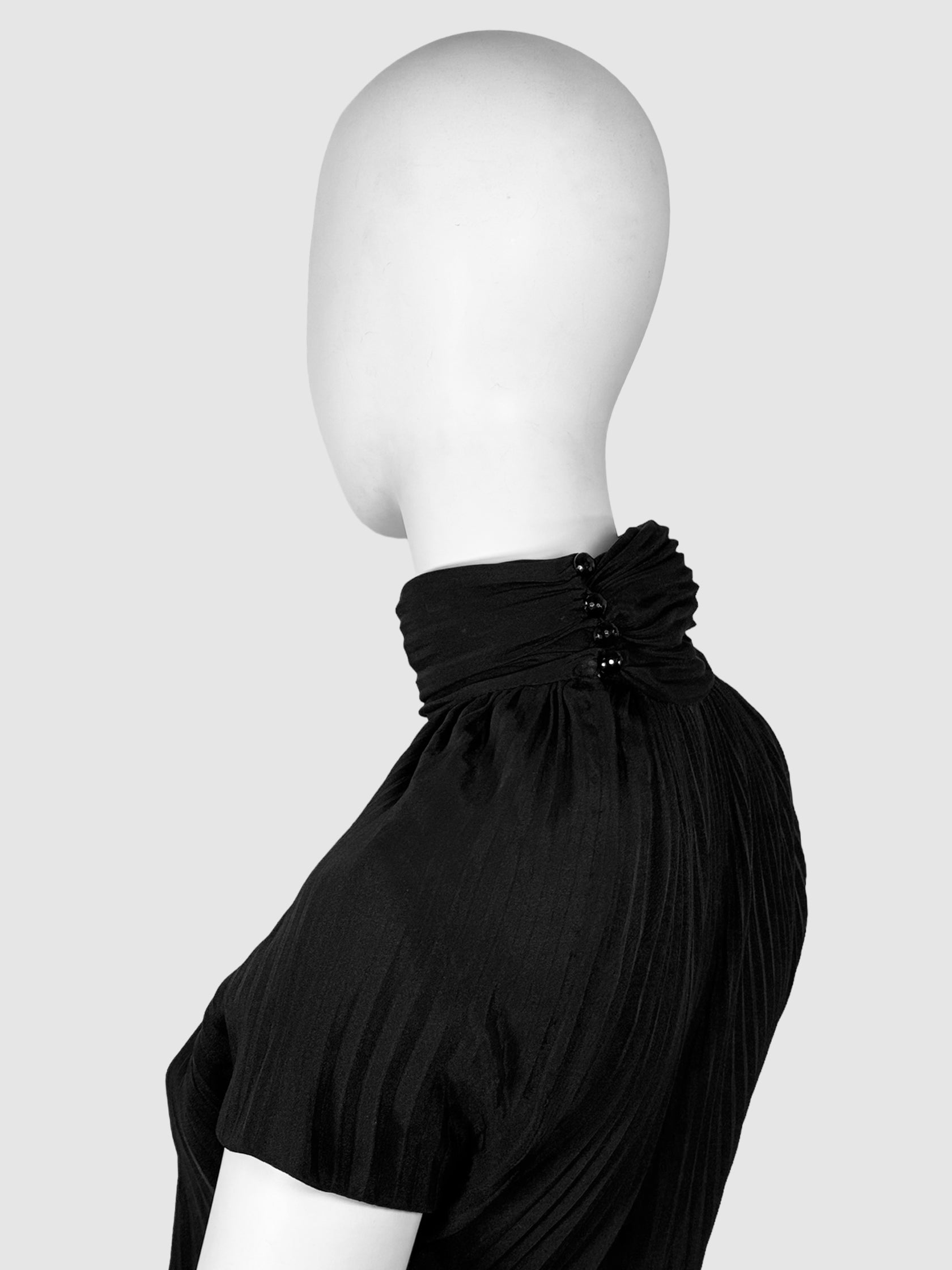 Pleated High Neck Top - Size XS/S