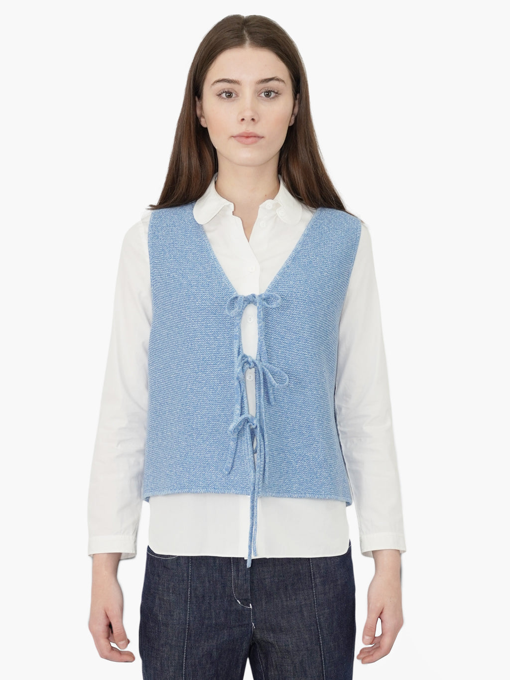 Tie-Front Knit Vest