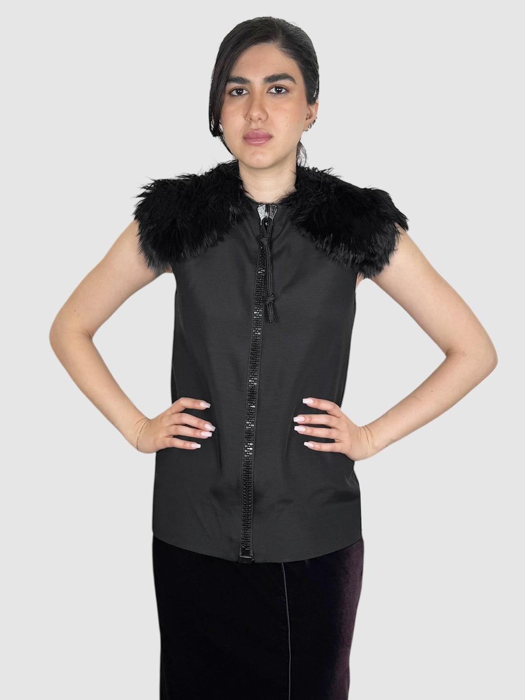 Fur Silk Vest