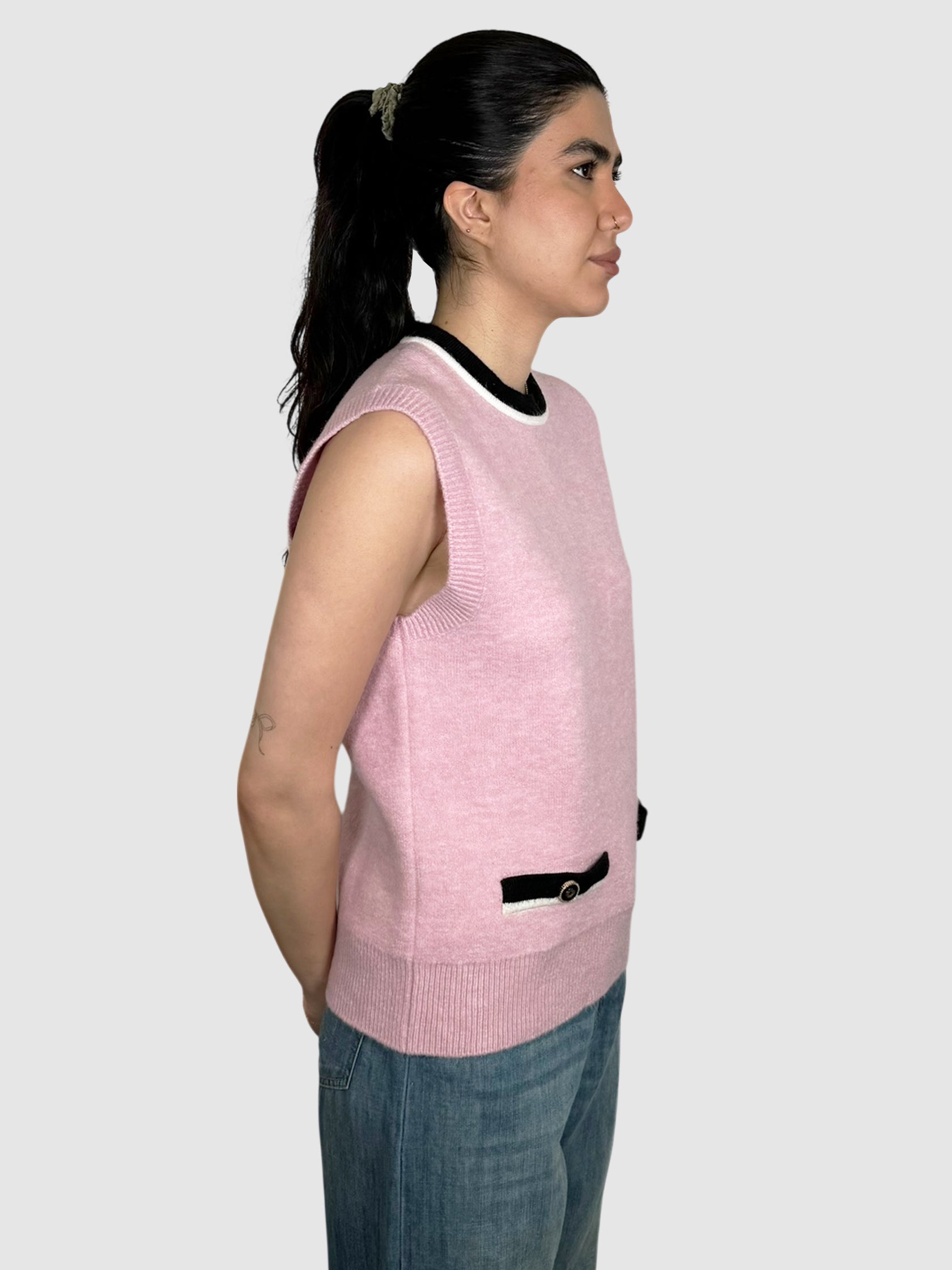 Knit Contrast Vest