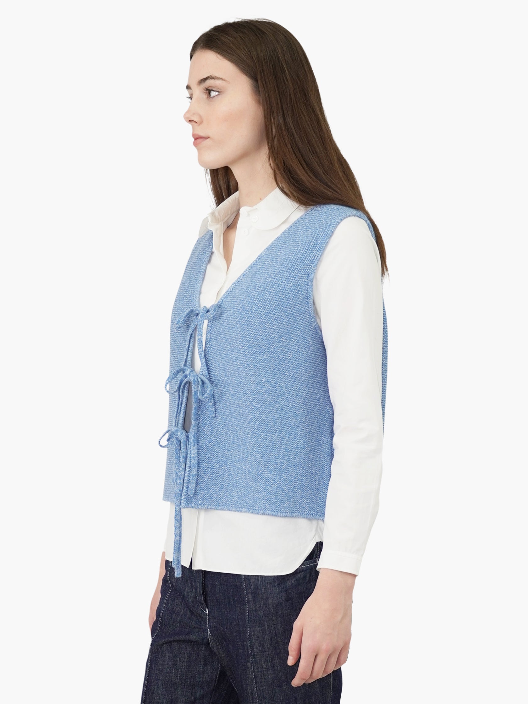 Tie-Front Knit Vest