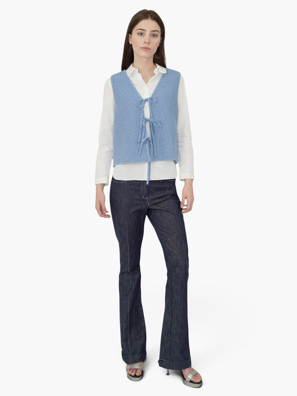 Tie-Front Knit Vest