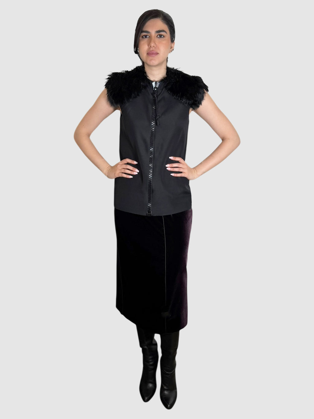 Fur Silk Vest