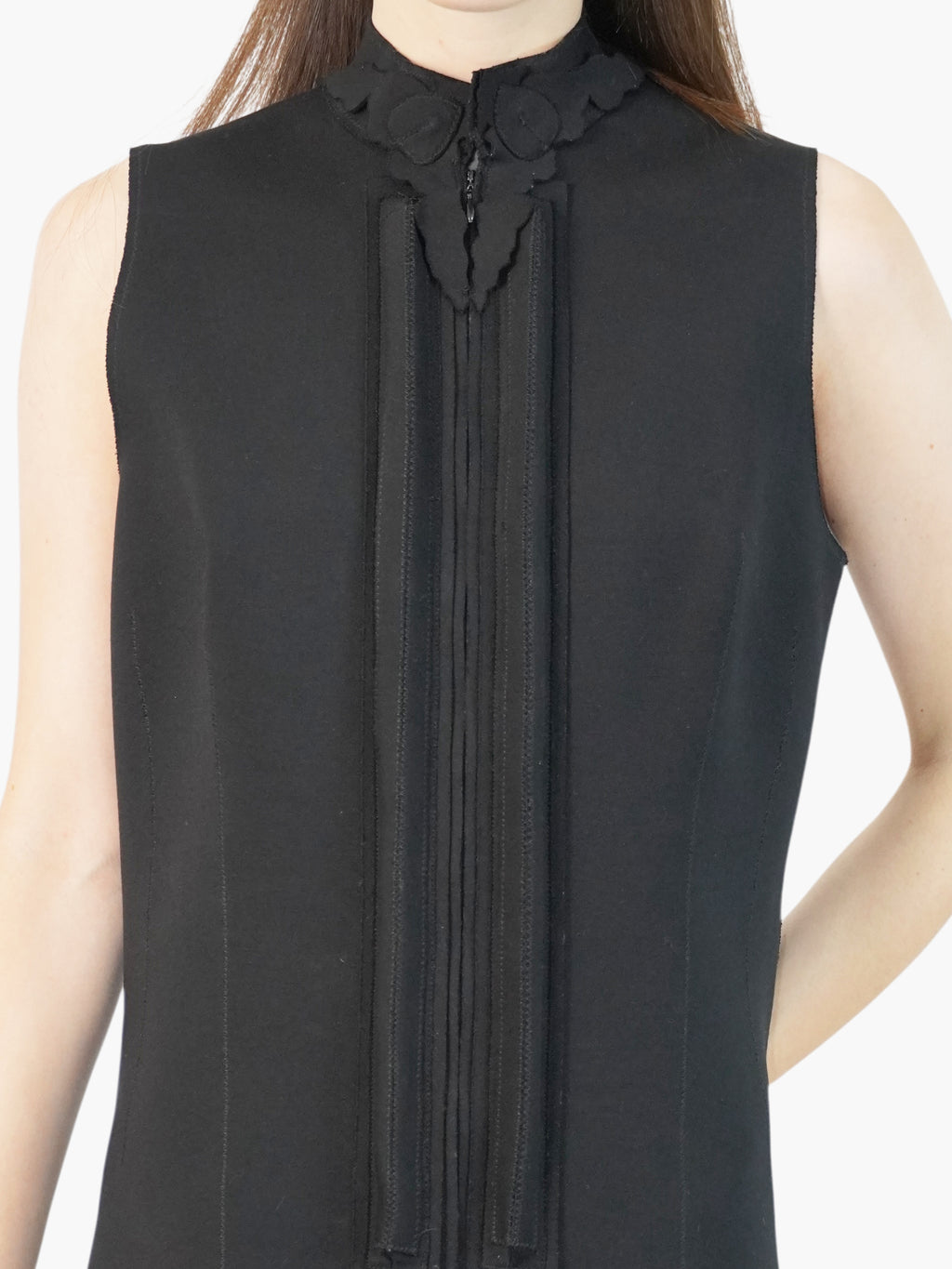 Appliqué Zip-Up Vest